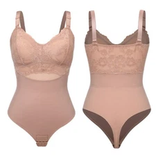 Women Padded Bra Bodysuit Shapewear Firm Tummy Control Full Body Shaper Slimming