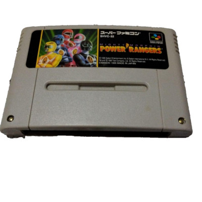 Mighty Morphin Power Rangers Super Famicom SFC Bandai Used Japan