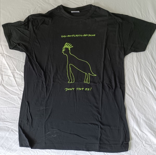 Yoko Ono Plastic Ono Band T-shirt Don't Stop Me! printed artwork by Yoko Ono