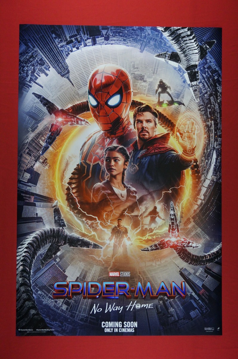 Spider-Man Spiderman No Way Home Marvel Movie 2021 Poster 24X36 Spider-Man Spiderman No Way Home Marvel Movie 2021 Poster 24X36