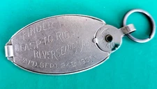Antique Key Fob Tag Ring Glenn Curtiss Lost Key Finder Return Mailer 1901 PATENT