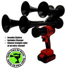 Impact Drill Train Air Horn 20v Red Quad + Battery + Charger