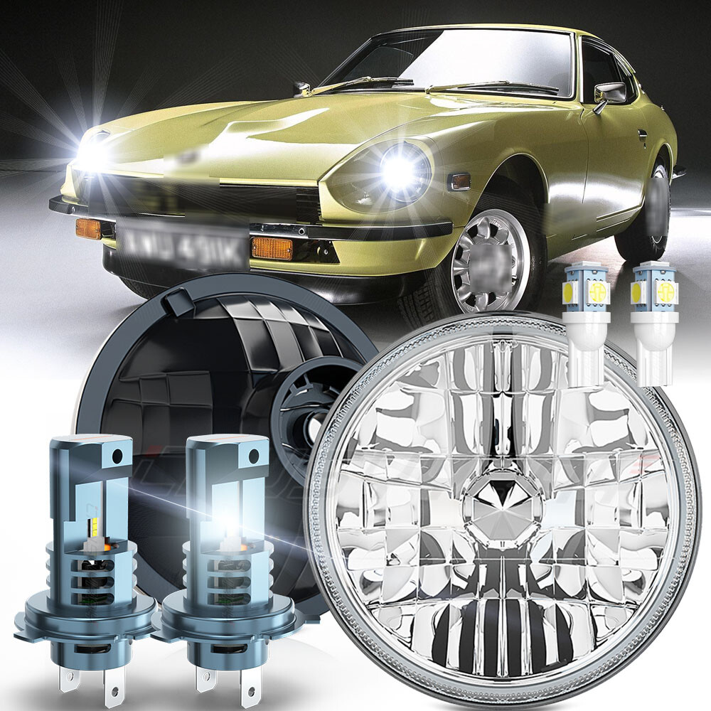 FIT for Datsun280ZX 240Z 260Z Pair 7 inch LED Headlights DOT Approved Hi/Lo Lamp