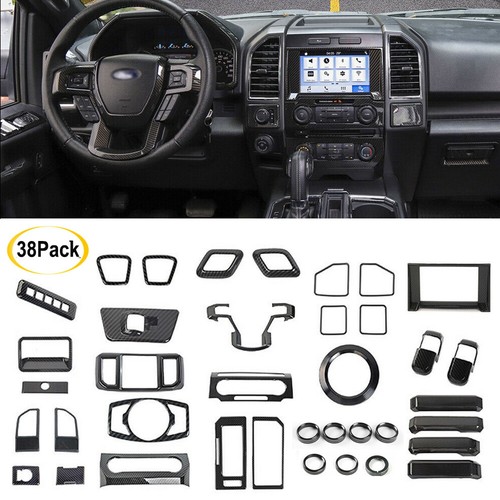 Carbon Fiber Inner Door Handle Decor Trim Strips For Ford F150 15-20 Accessories - Foto 12