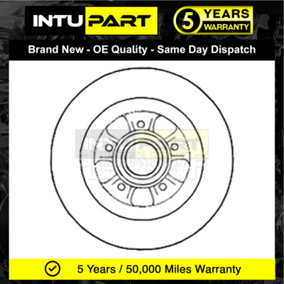Fits Renault Espace 2002- Vel Satis 2002-2009 IntuPart Rear 1x Brake Disc