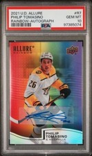 2021-22 Allure Rainbow Full Autographs #R7 Philip Tomasino (AU, RC) PSA 10 POP 1