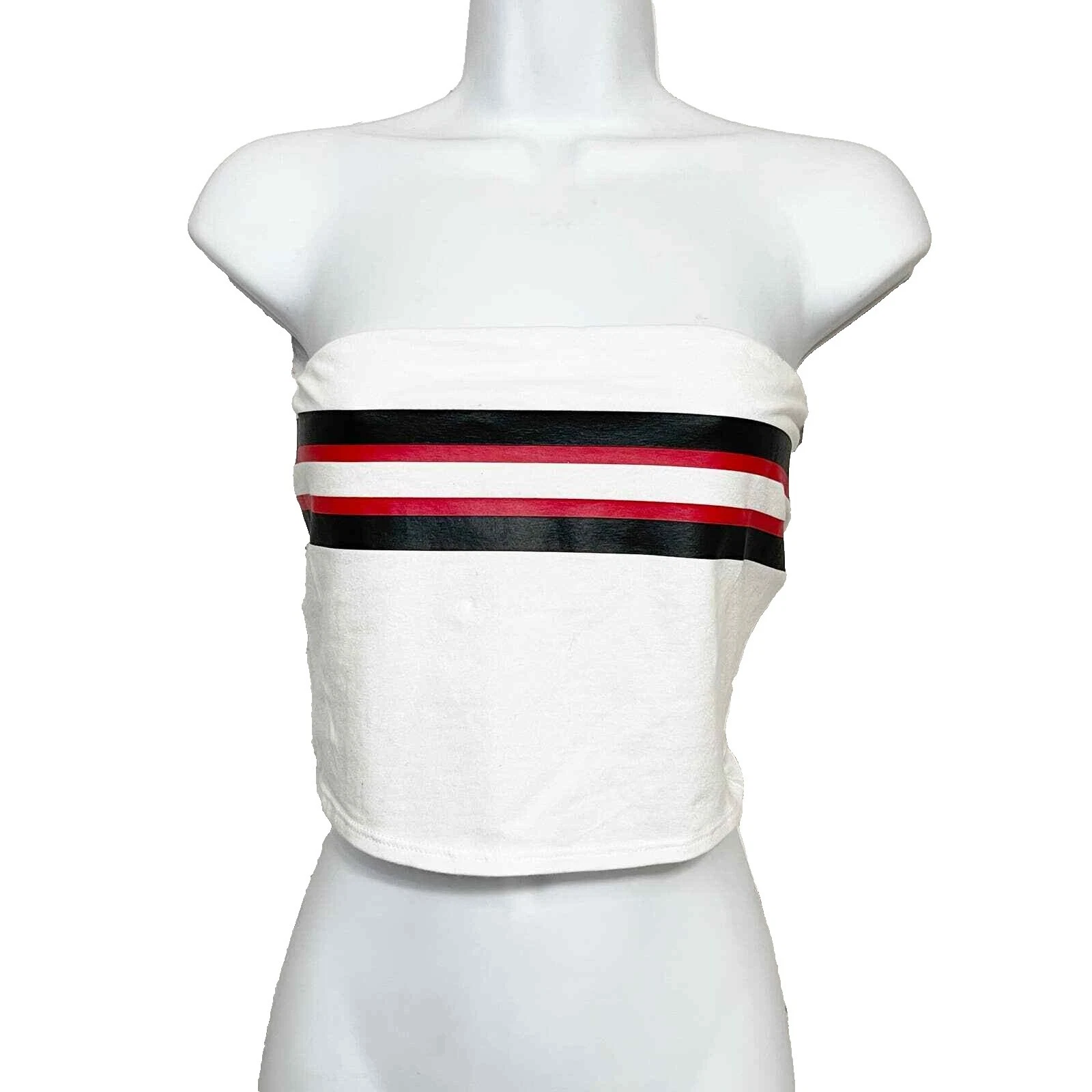 PINK White Cotton Tops for Women