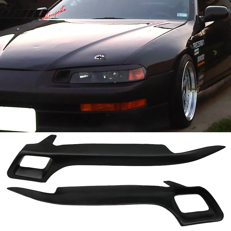Fits 92-96 Honda Prelude Headlight Eyelid Eye Brow Air Ducts Vents Intake 2PC PU