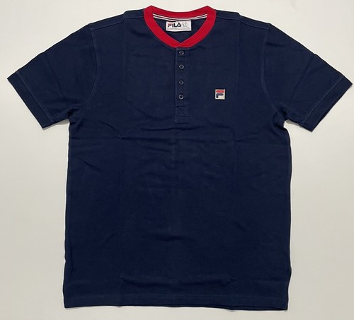 FILA Men's Volley Baseball Collar Polo Shirt Short Sleeve Cotton Jersey XS-4XL - Picture 7 of 37