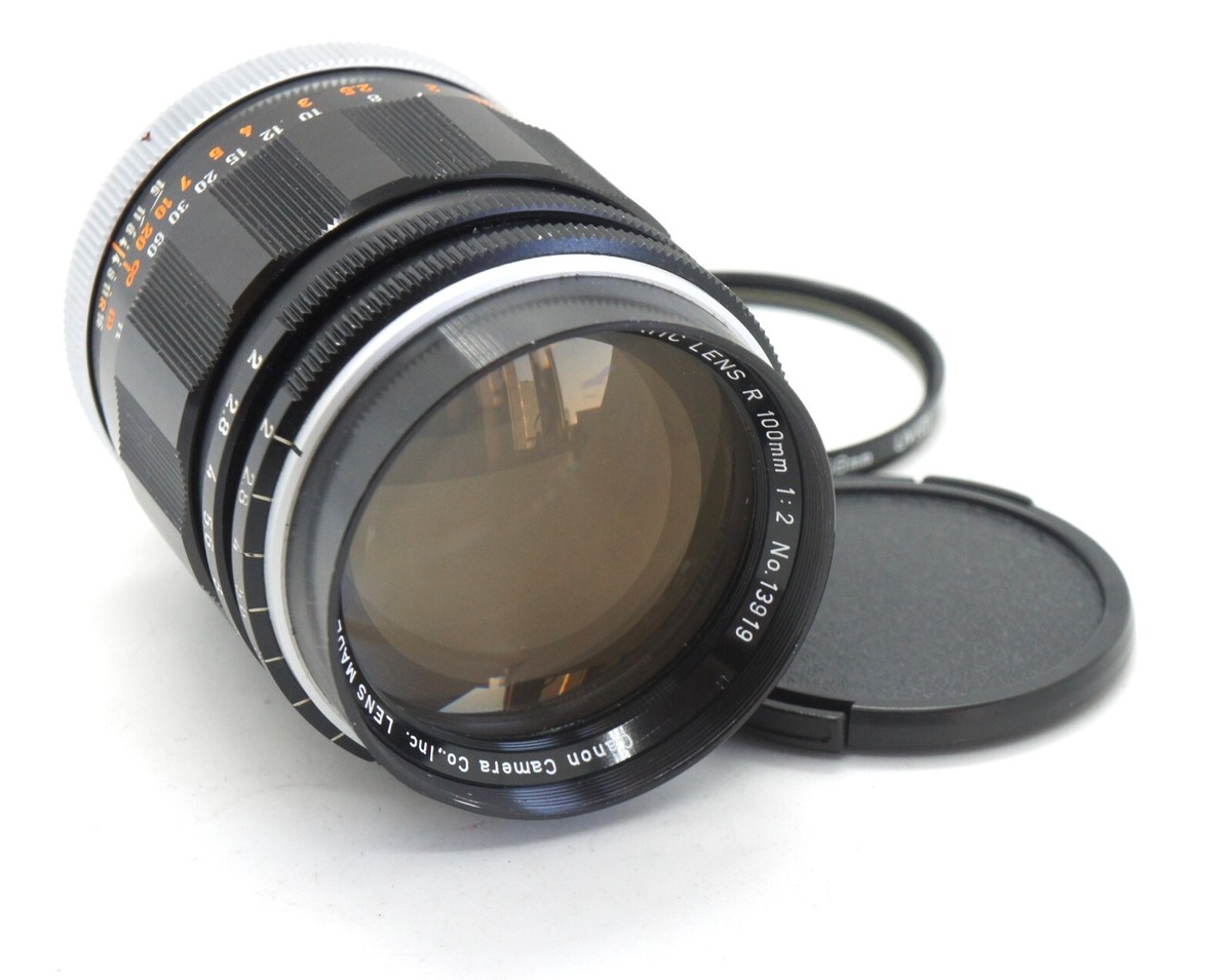 EXC+ RARE Canon Super-Canomatic R 100mm f2 Portrait Lens, Case, FL