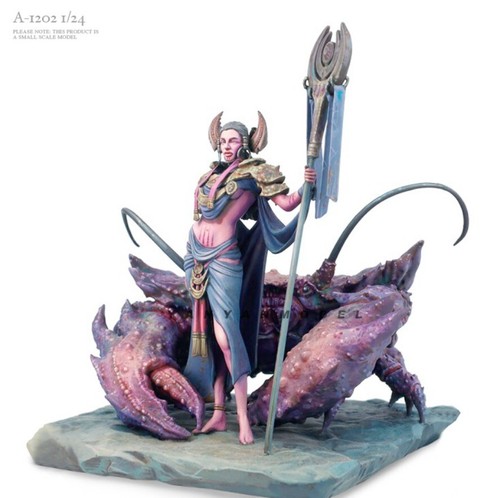 1/24 resin figures model Fantasy Red Sea Crab Lady Unassembled Unpainted - 第 1/7 張圖片