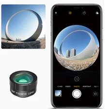 1Set Mobile Phone External Lens Fisheye Wide Angle Lens 4 in 1 Lens Clamp Kit