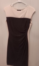 Chaps Womens Small Dress Black White