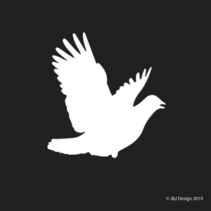 Chukar Bird In Flight Silhouette Vinyl Sticker Decal Ebay