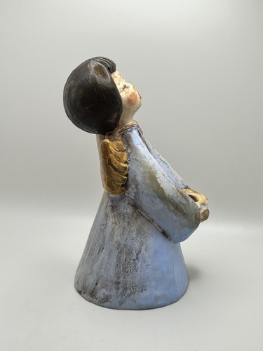 Bozner Engel THUN w Tag Italy Singing Blue Angel Candle Holder MCM Vintage - Picture 4 of 9