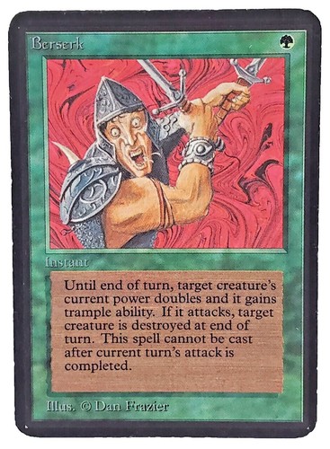 Magic The Gathering Alpha Single Card Uncommon Berserk [Moderately
