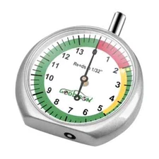 Godeson Tire Tread Depth Gauge,Dial Type Tire Depth Gauge in 32nds,Color-Coded