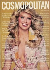 VINTAGE COSMOPOLITAN US 1975 FARRAH FAWCETT CORNELIA SHARPE LAUREN HUTTON RARE