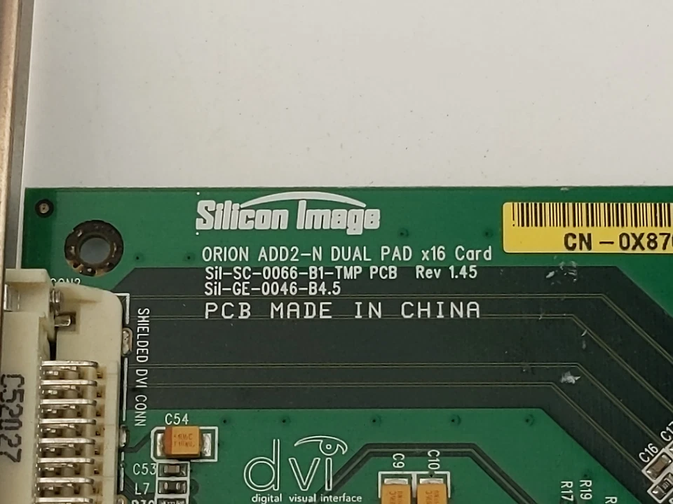 Silicon Image CN-0X8760 Orion ADD2-N DUAL PAD X16 DVI PCI-Express Video Card - Image 2 of 4