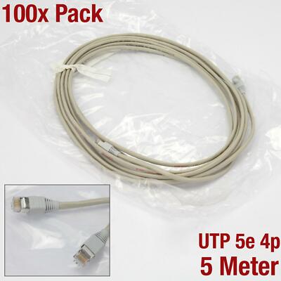 100x CAT 5e 4P UTP PATCHKABEL NETZWERKKABEL ETHERNET KABEL DSL XBOX PS4 LAN RJ45