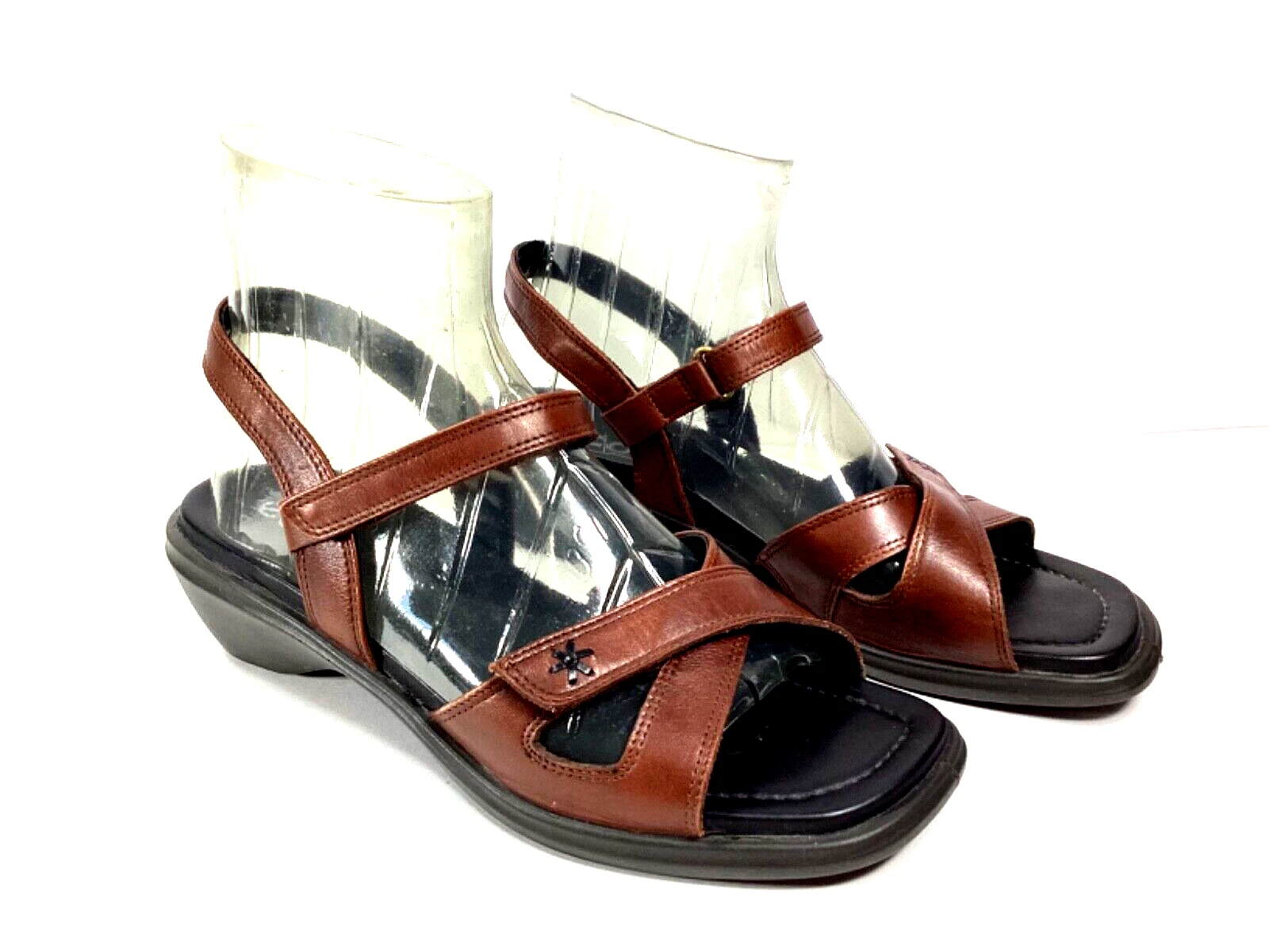 ECCO sandalo donna comodo piatto con cinturino in pelle marrone taglia 41 EUR 10 10 5 US