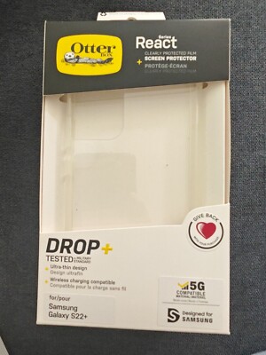 Otterbox React cover Clear Case Für Samsung Galaxy S22+ Plus Schwarz Transparent