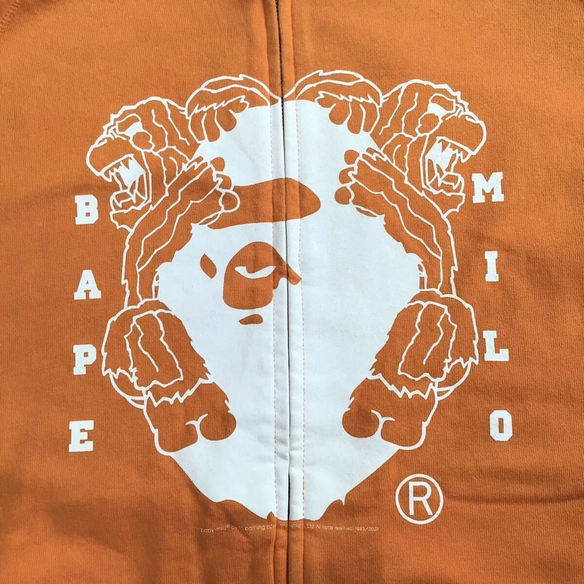 A BATHING APE (BAPE) Felpa con cappuccio reversibile BAPE mimetica zip una scimmia da bagno NIGO taglia L usata da JP 2504SM