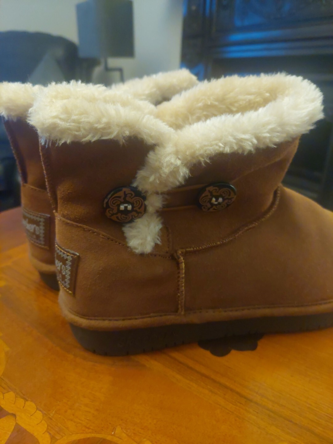 Skechers Australia Womens Brown Suede Leather Lined Ankle Boots UK Size