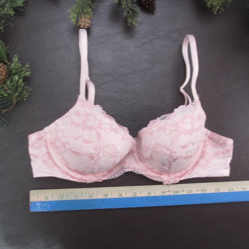 Reggiseno Victoria's Secret 36B rosa imbottito ferretto chiusura regolabile schiena - Foto 2 di 12