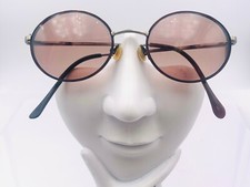 Vintage Opti-Fashion Gemini Brown Gray Oval Sunglasses Italy FRAMES ONLY