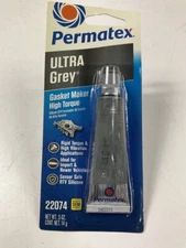 Permatex 22074 Ultra Grey Rigid High-Torque RTV Silicone Gasket Maker  .5oz Tube