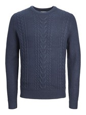 Jack  Jones Mens Caden Knit Long Sleeve Round Neck Jumper Regular Fit