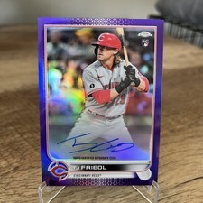 2022 Topps Chrome Rookie Auto Purple #RA-TF TJ Friedl /250 - Cincinnati Reds