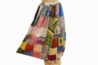 Cotton Hippie Patchwork Boho Gypsy Elastic Waist Women’s One Size Festival Skirt
