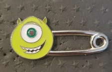 Disney Trading Pin - Mike Wazowski Safety Pin - Monsters, Inc
