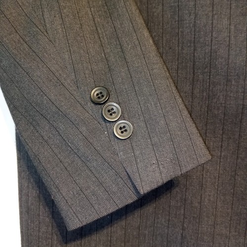 CLAIBORNE 2 pc Men's suit Jacket and Pants 42R 36 x 30 Grey/Black pinstripe - Picture 3 of 12