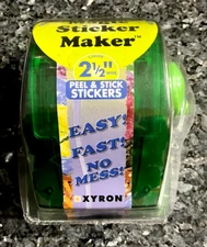 XYRON Magic Green Sticker Maker 2 1/2” Wide Peel Stick w/ 10 Ft Adhesive NEW