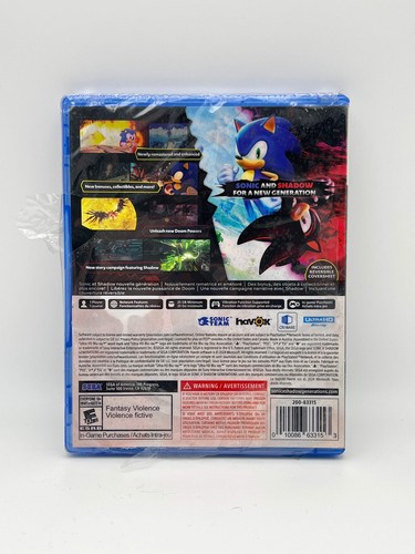 Sonic X Shadow Generations Day One Edition PlayStation 5 PS5 - New/Sealed - Picture 2 of 3