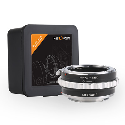 K&F Concept  NIK(G)-NEX Messing Adapter Objektiv NIK(G) an Sony NEX E-Mount .362