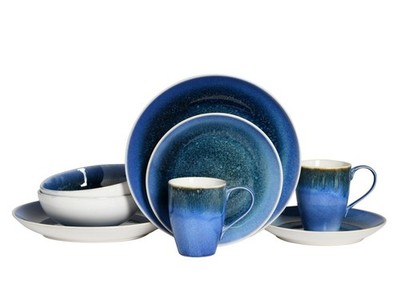 CreaTable Caldera Blau Kombiservice 8-tlg Steinzeug