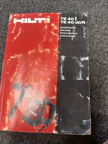 Hilti TE 40-AVR Rotary Combihammer Hammer Drill SDS w/ Bits Handle Manual Case - Picture 12 of 17