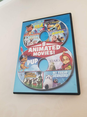 8 Animated Movies - Sea, Rockstars, The Race Begins, Aqua, Pup, Kiara (DVD 2014)
