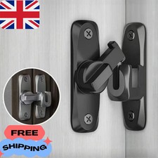 90/180 Degree Flip Door Lock Sliding Latch Anti-theft Security Gate Bolt Black