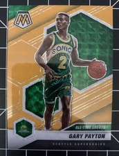 2020-21 Panini Mosaic All-Time Greats Orange Fluorescent /25 Gary Payton #291