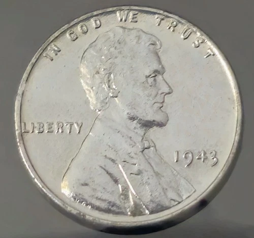 1943-P LINCOLN CENT Brilliant Uncirculated original zinc coat
