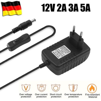 230V AC/DC Adapter 12V Kurzschlussschutz für LED-Streifen & Lampen Power
