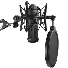 Professional AT2020 Shock Mount with Pop Filter to Reduce 