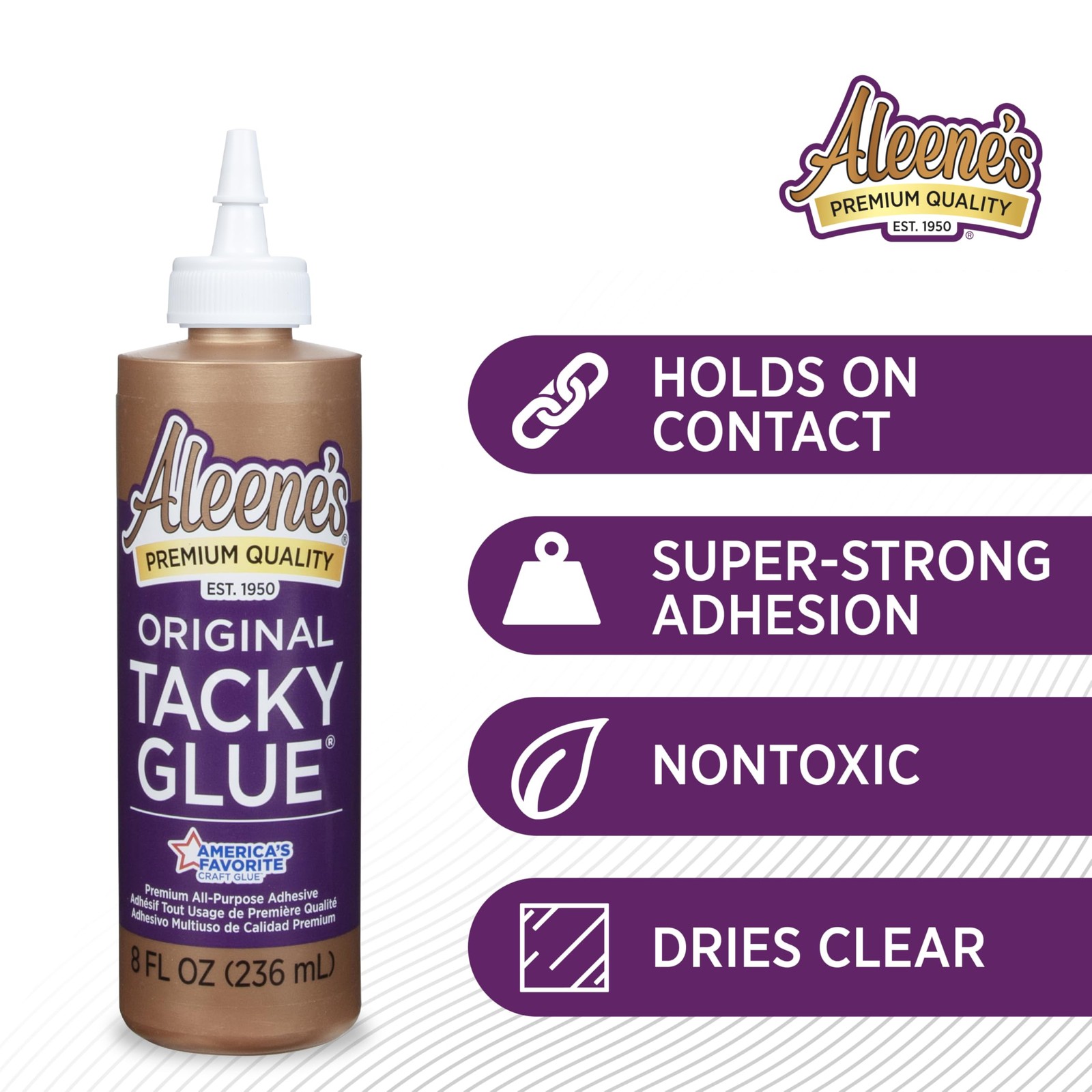 Aleene's All Purpose Tacky Glue, 8-Ounce, Clear (15599)