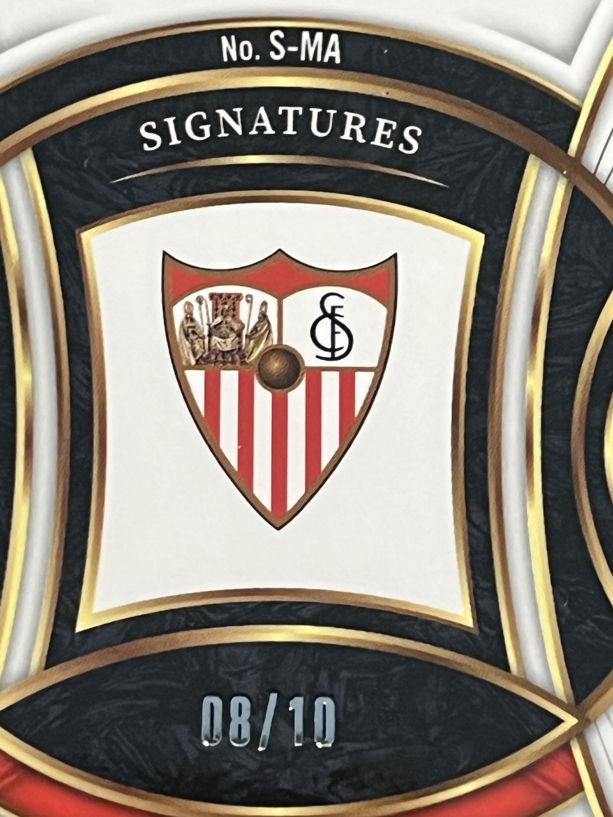 2025-26 Panini Select La Liga Marcos Acuña PURPLE AUTO #/10 Sevilla Autograph SP view 2