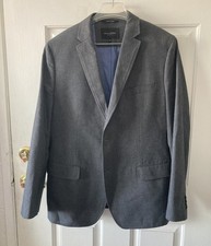 Banana Republic-Tailored Fit Charcoal Gray Twill Blazer-44R